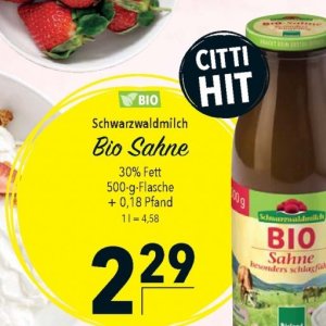 Sahne bei Citti Markt
