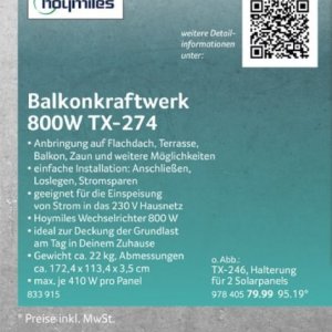Balkon bei Selgros