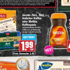 Kaffeepads bei Hit