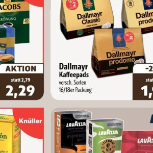 Kaffeepads bei Aktiv Irma