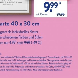 Rahmen bei Aldi SÜD