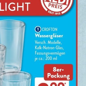 Glas bei Aldi SÜD