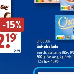 Schokolade bei Aldi SÜD