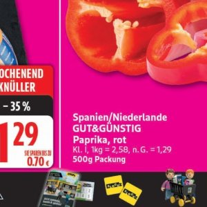 Paprika bei Elli Markt