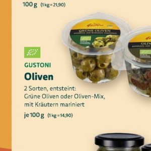 Oliven bei BioMarkt
