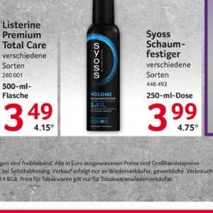 Schaumfestiger bei Selgros