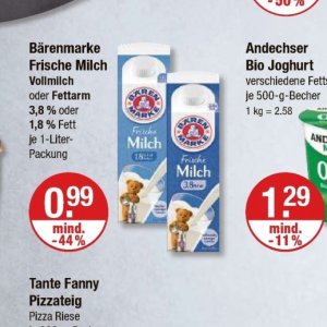 Milch bei V-Markt