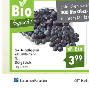 Heidelbeeren bei Citti Markt