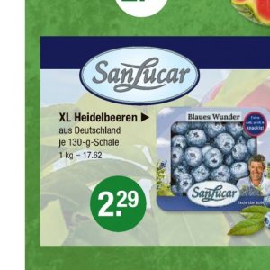 Heidelbeeren bei V-Markt