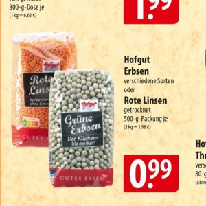 Erbsen bei Famila Nord Ost