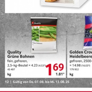Bohnen bei Selgros