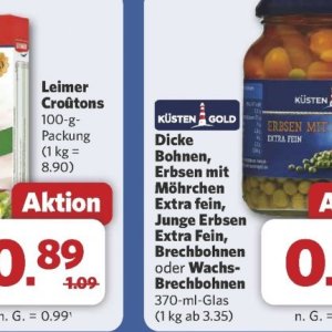 Erbsen bei Combi