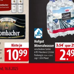 Mineralwasser bei Famila Nord Ost