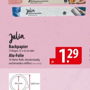 Backpapier bei Famila Nord Ost