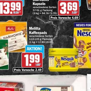 Kaffeepads bei Hit