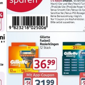 Rasierklingen bei Rossmann