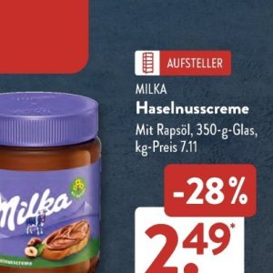 Haselnusscreme bei Aldi SÜD