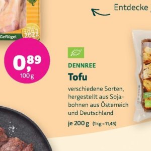 Tofu bei BioMarkt