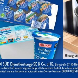 Sahne bei Aldi SÜD
