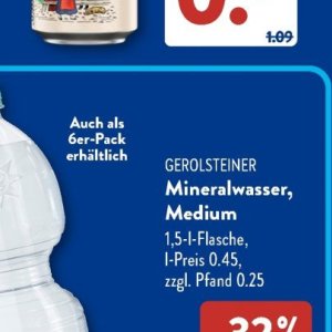 Mineralwasser bei Aldi SÜD