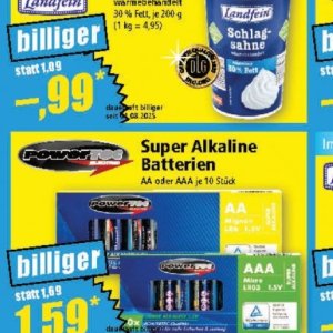 Batterien bei Norma