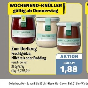 Pudding bei Aktiv Irma