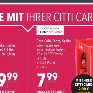 Coca-cola bei Citti Markt
