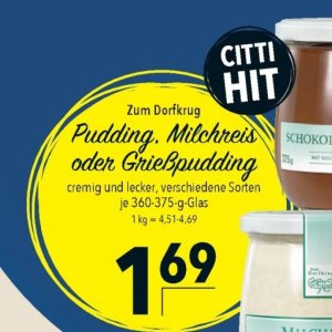 Pudding bei Citti Markt