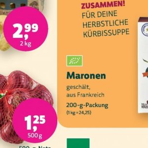 Maronen bei BioMarkt