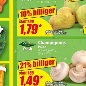 Champignons bei Norma