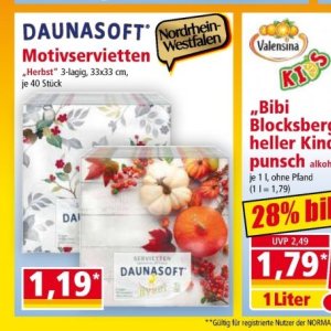 Servietten bei Norma