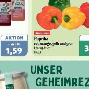 Paprika bei Aktiv Irma