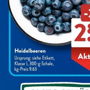 Heidelbeeren bei Aldi SÜD