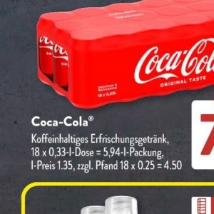 Coca-cola bei Aldi SÜD
