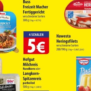 Schalen bei Famila Nord Ost