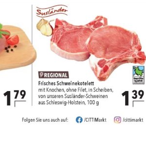 Schweinekotelett bei Citti Markt