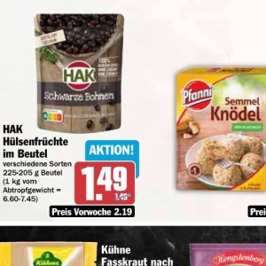 Bohnen bei Hit
