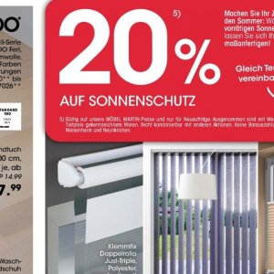 Sonnenschutz bei Möbel Martin