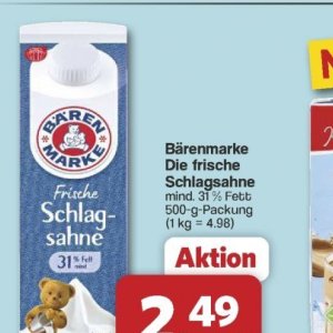Schlagsahne bei Famila Nord West