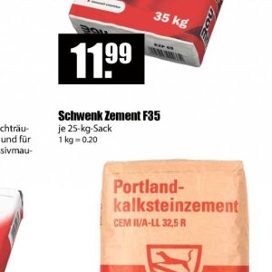 Zement bei V-Baumarkt
